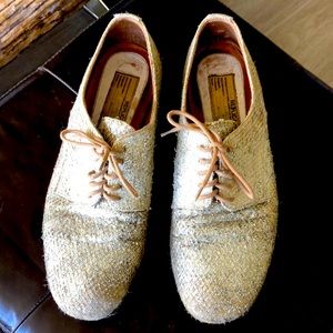 Maison Martin Margiela Gold Glitter Shoes Sz 39